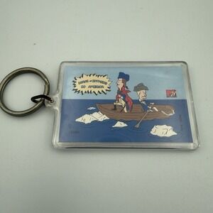 Beavis And‎ Butthead Keychain 1993 MTV Networks 2 Sided Vintage